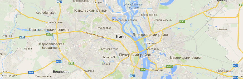 Карта Киева С Метро И Районами